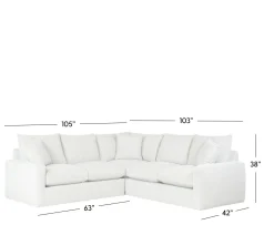 Santana 2-Piece Sectional - RSE 3 Seat Corner with LSE 2 Seat End