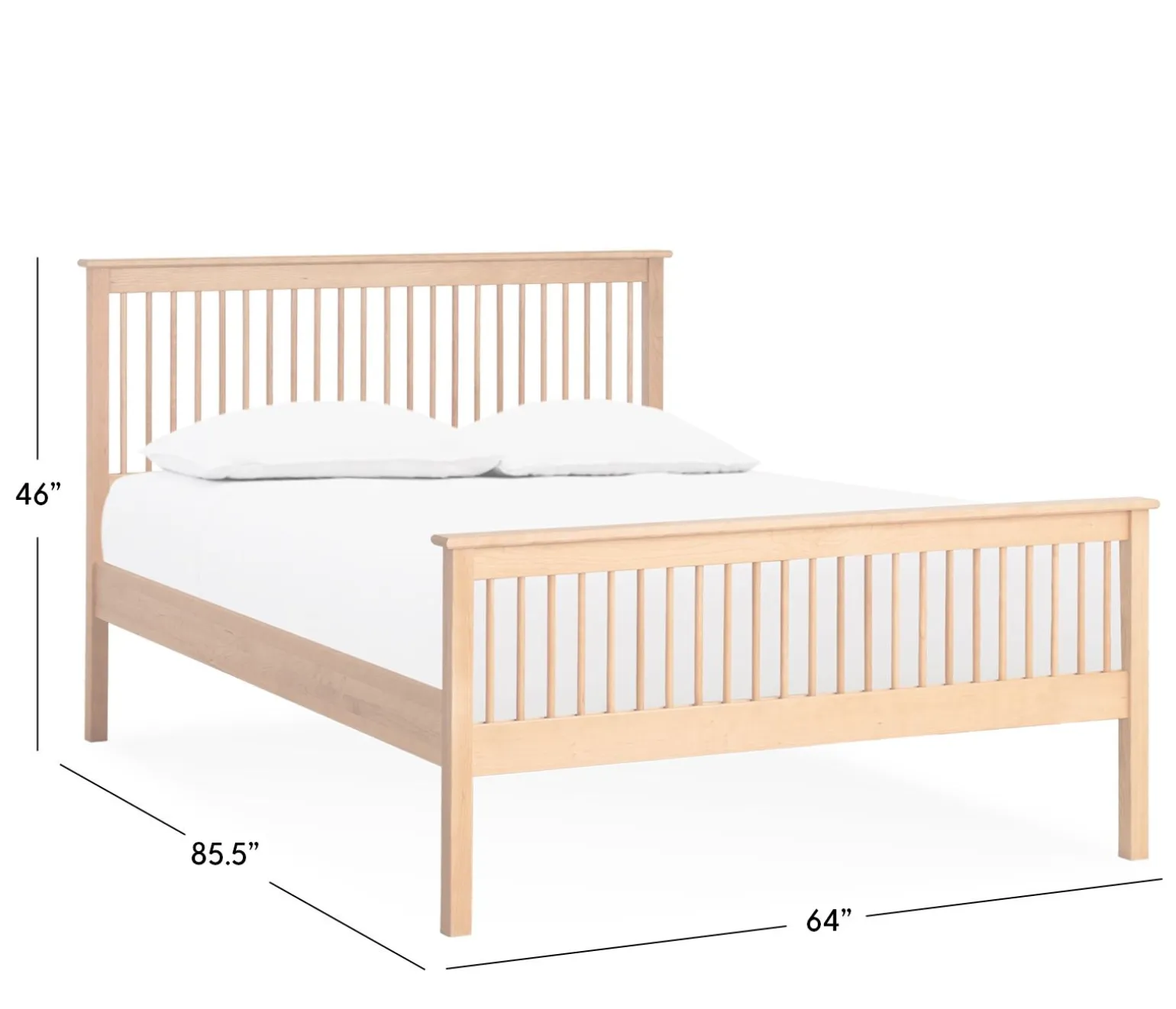 Shaker Queen Spindle Bed