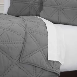Sims Grey Quilt Set - Full/Queen