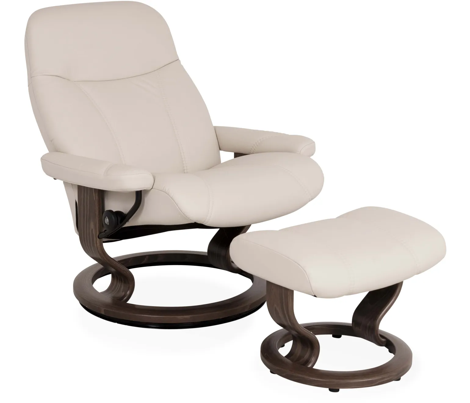 Stressless® Consul Large Classic Chair & Ottoman - Batick Cream