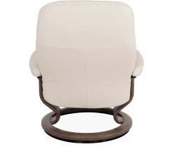 Stressless® Consul Large Classic Chair & Ottoman - Batick Cream