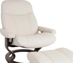 Stressless® Consul Large Classic Chair & Ottoman - Batick Cream
