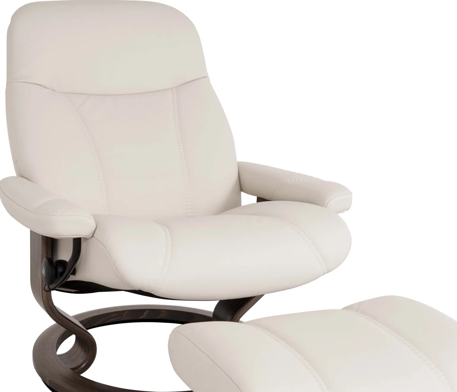 Stressless® Consul Large Classic Chair & Ottoman - Batick Cream