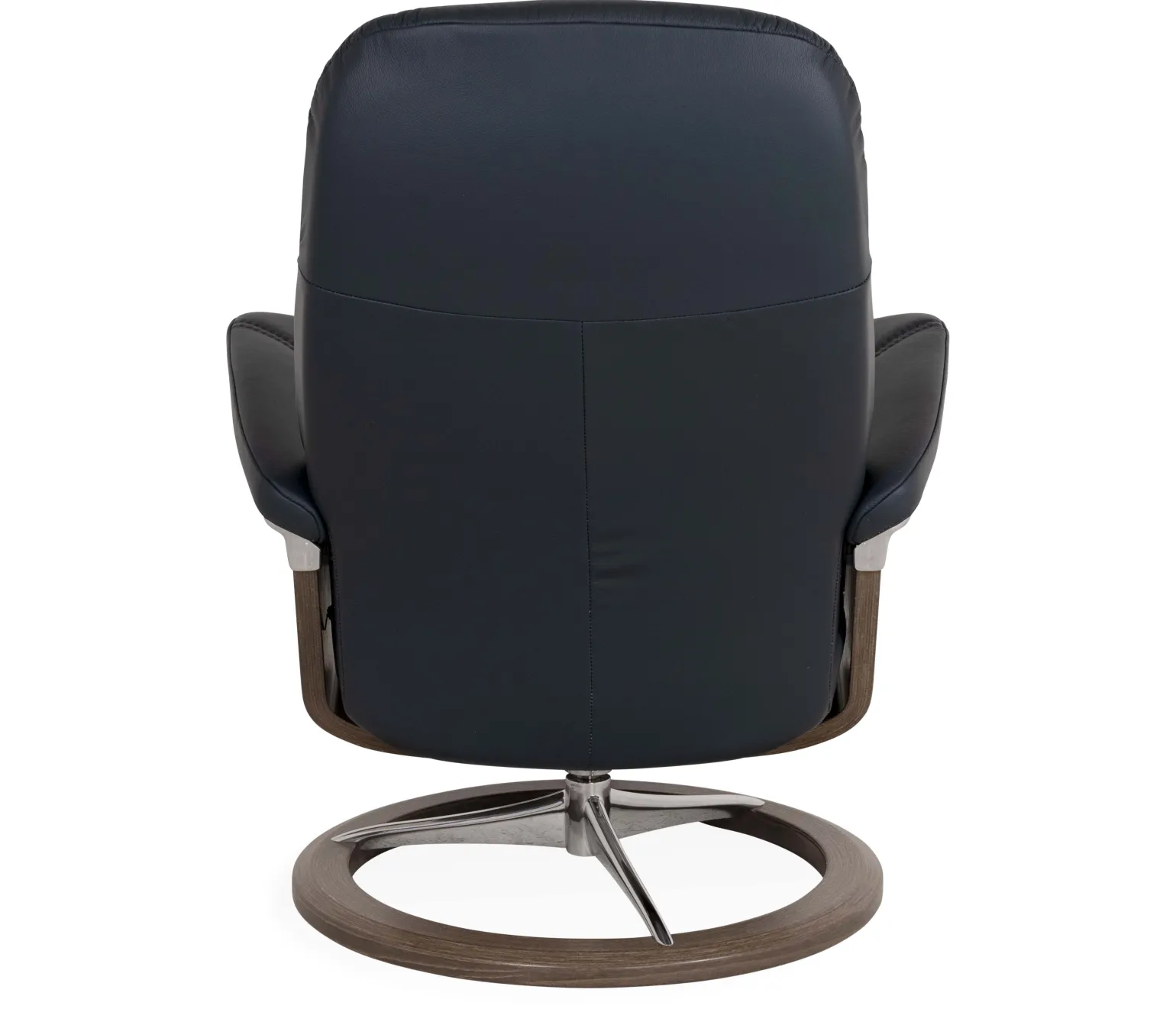 Stressless® Consul Medium Classic Chair & Ottoman - Batick Atlantic Blue