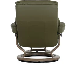 Stressless® Mayfair Large Classic Recliner & Ottoman - Paloma Dark Olive