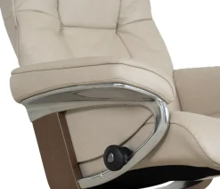 Stressless® Mayfair Medium Signature Recliner & Ottoman - Paloma Fog