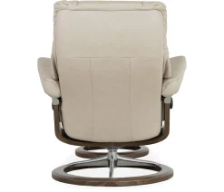 Stressless® Mayfair Medium Signature Recliner & Ottoman - Paloma Fog