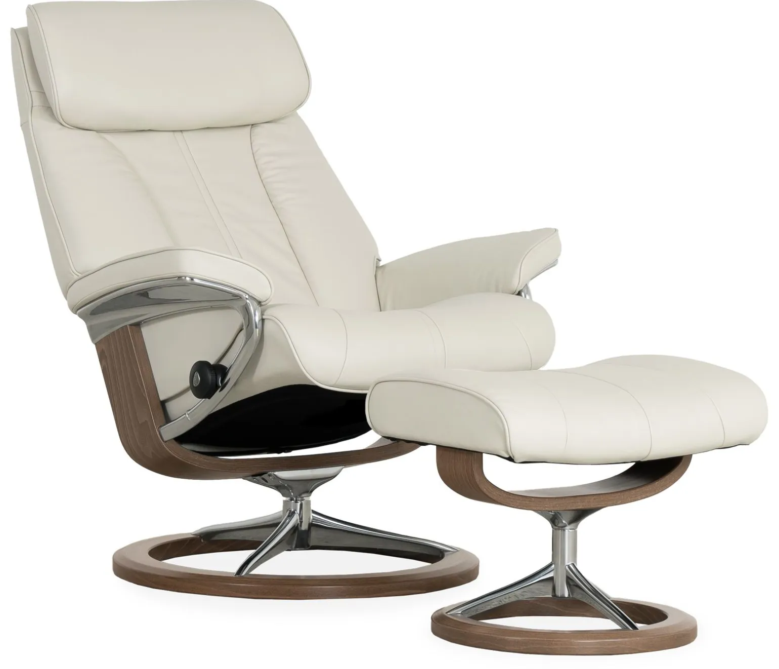 Stressless® Paul Medium Chair & Ottoman