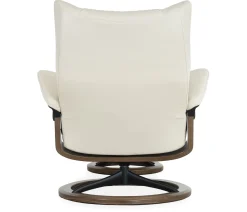Stressless® Wing Large Signature Recliner & Ottoman - Paloma Light Grey