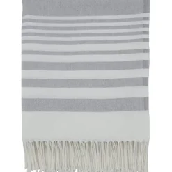 Striped Throw - Grey