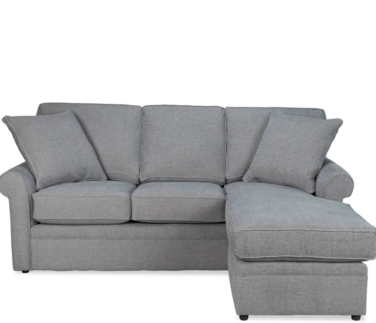 Stuart Sofa and Chaise Ottoman Set - Gray