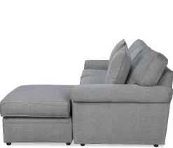 Stuart Sofa and Chaise Ottoman Set - Gray