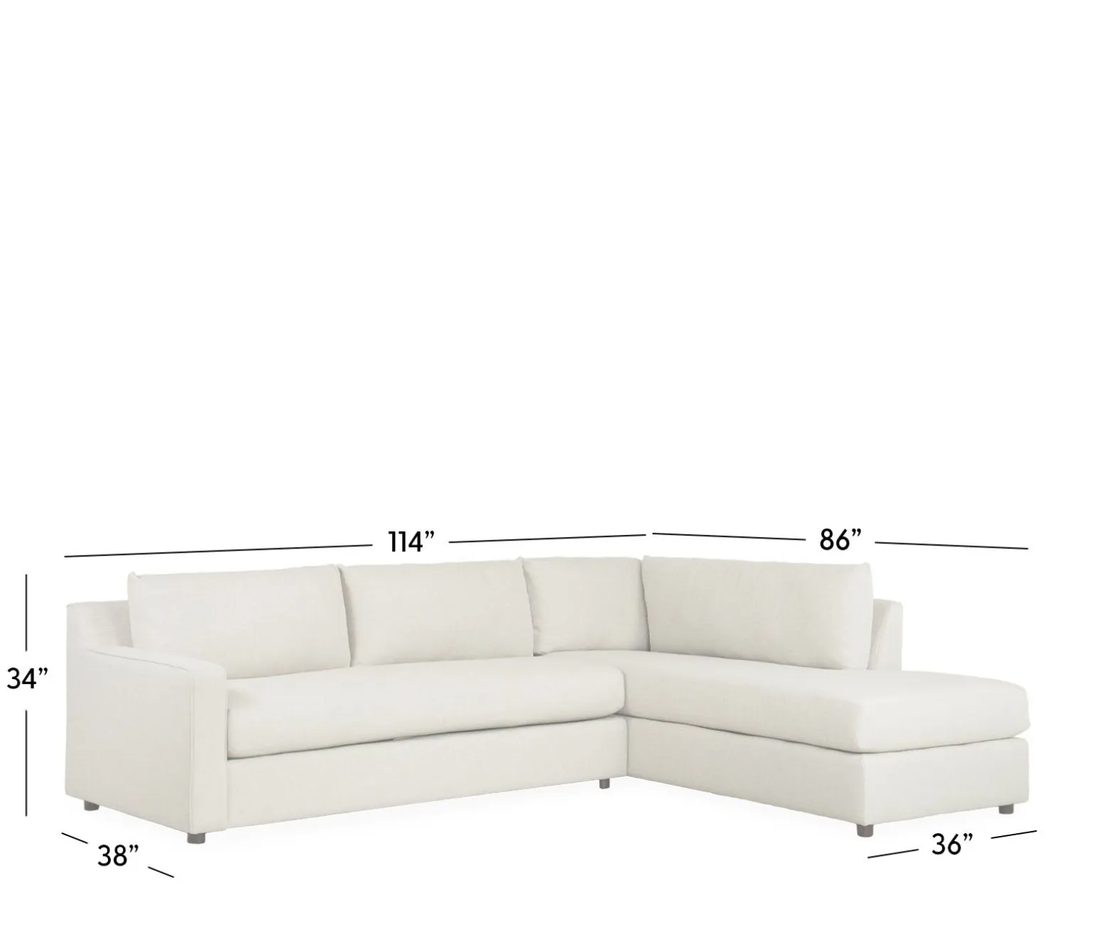 Styles 2-Piece Sectional - LHF Sofa & RHF Daybed