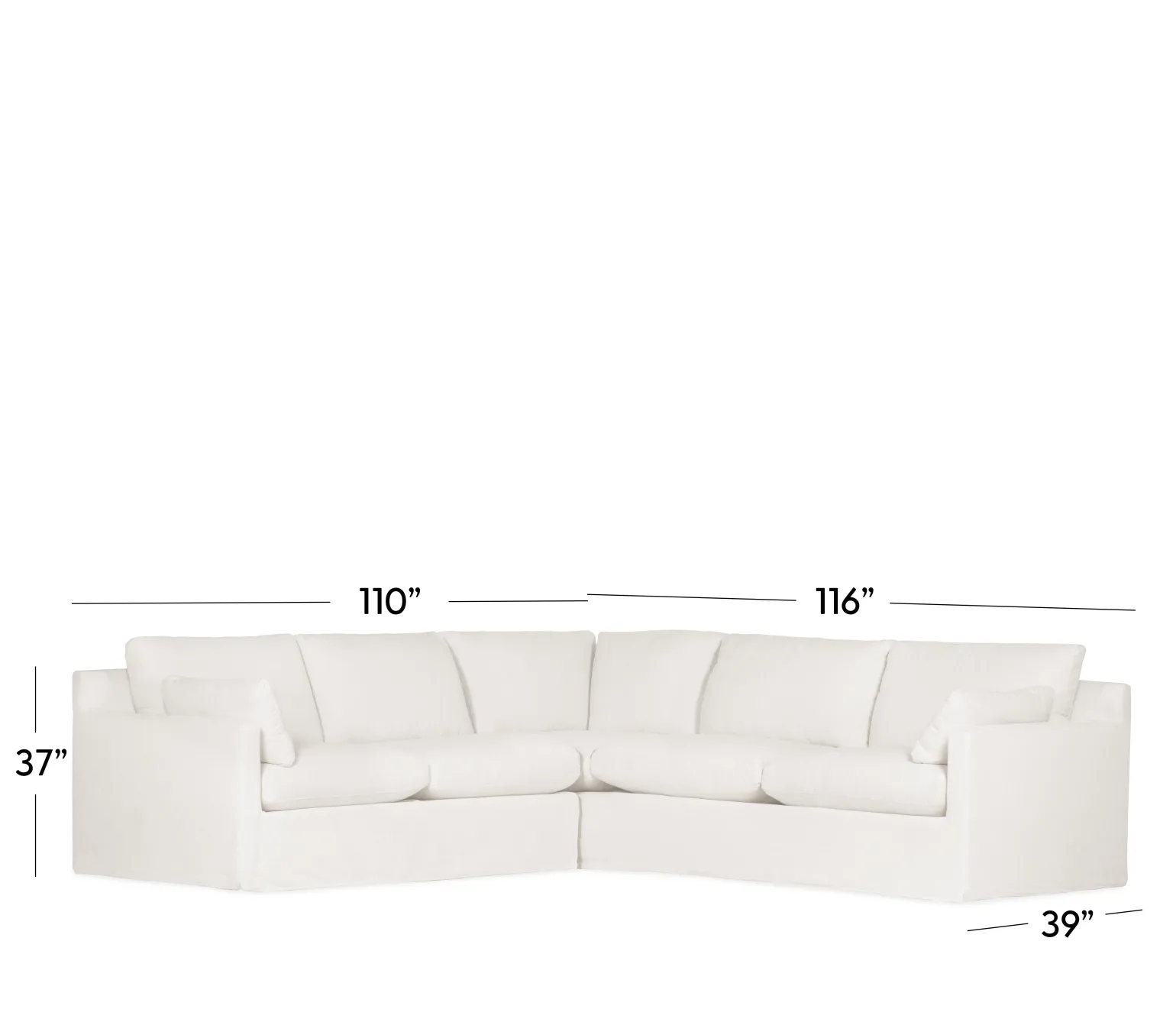 Sydney 2 PC Sectional LSE 3 Seat Corner, RSE 2 Seat End