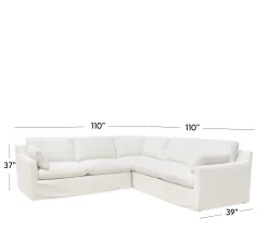 Sydney 3 PC Sectional RSE & LSE 2 Seat with Corner