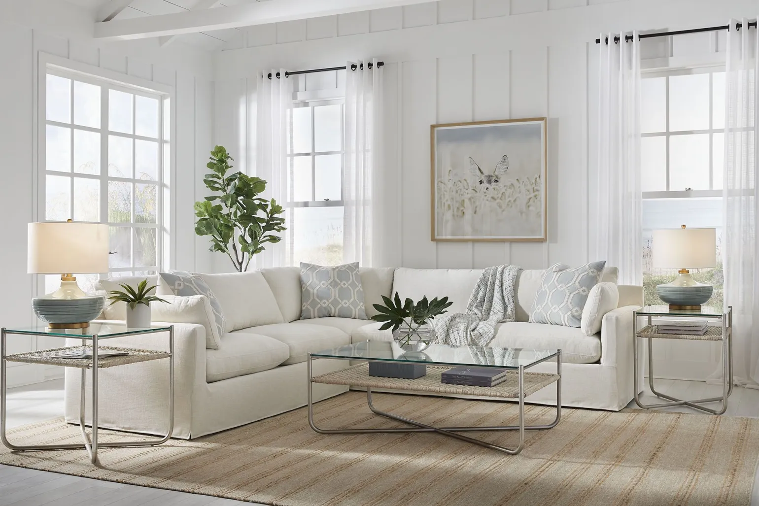 Sydney 3 PC Sectional RSE & LSE 2 Seat with Corner