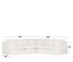 Sydney 2 PC Sectional RSE 3 Seat Corner, LSE 2 Seat End