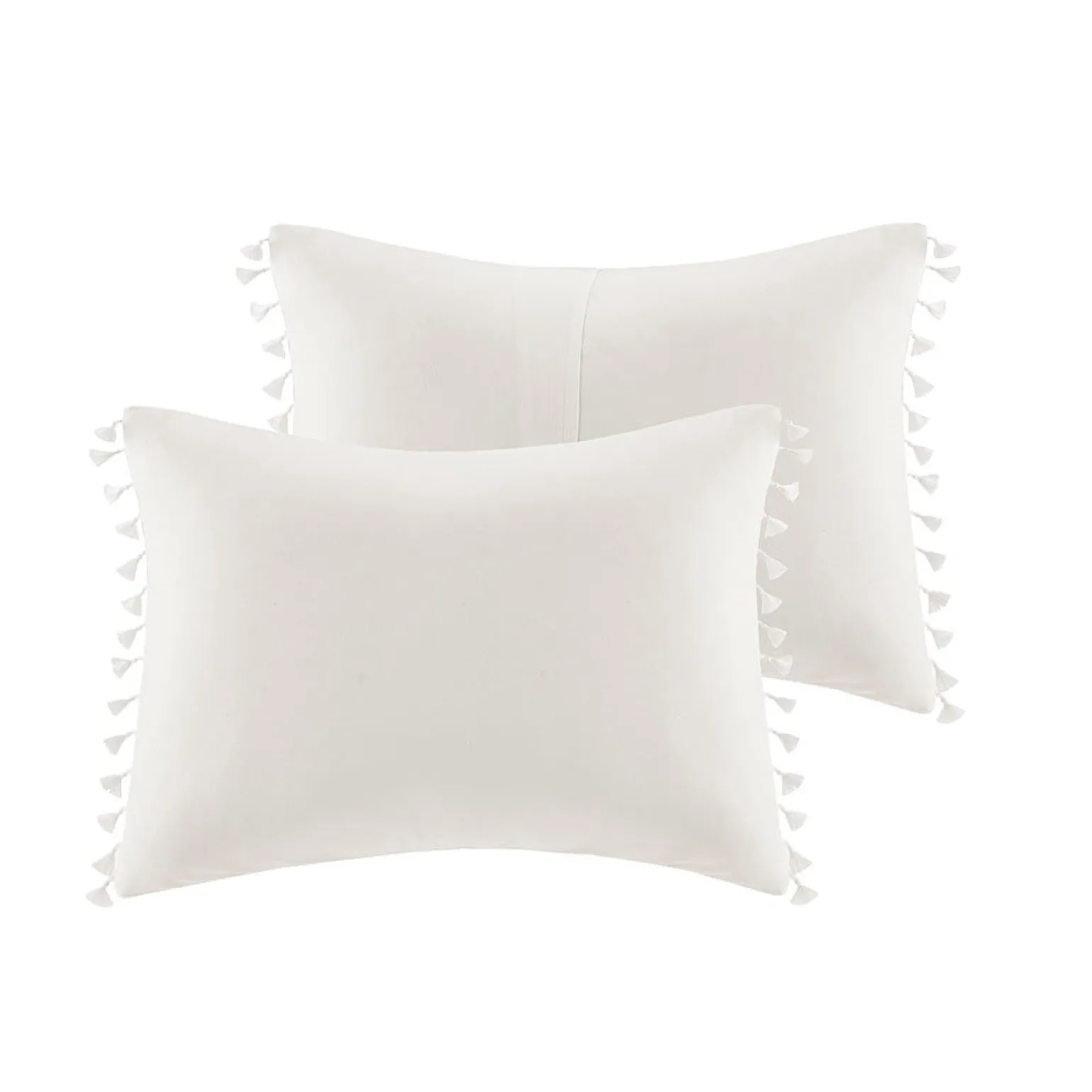 Tassle Ivory 3-Piece Comforter Set - Queen