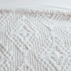 Teton 3-Piece Embroidered Plush Coverlet Set - Full/Queen