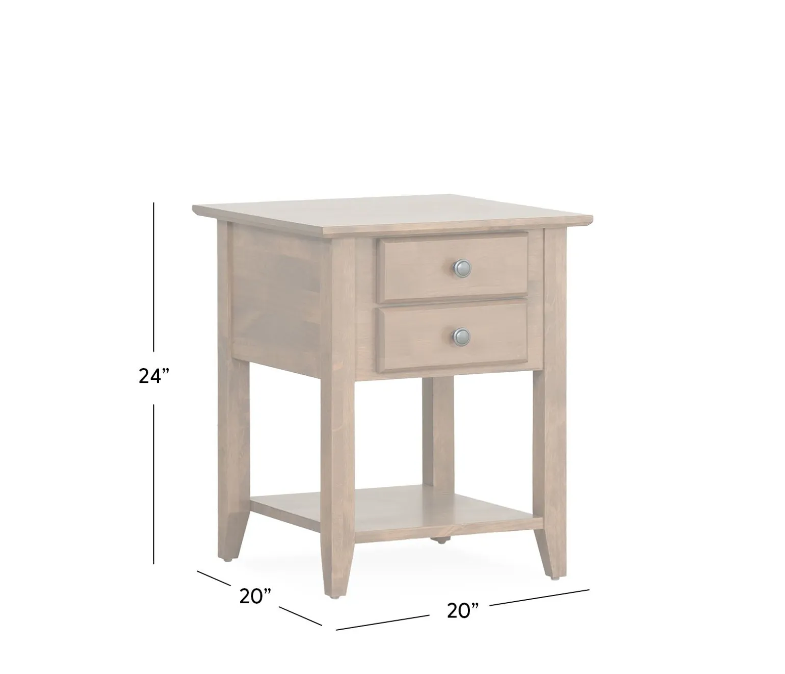 Theodore End Table- Flagstone