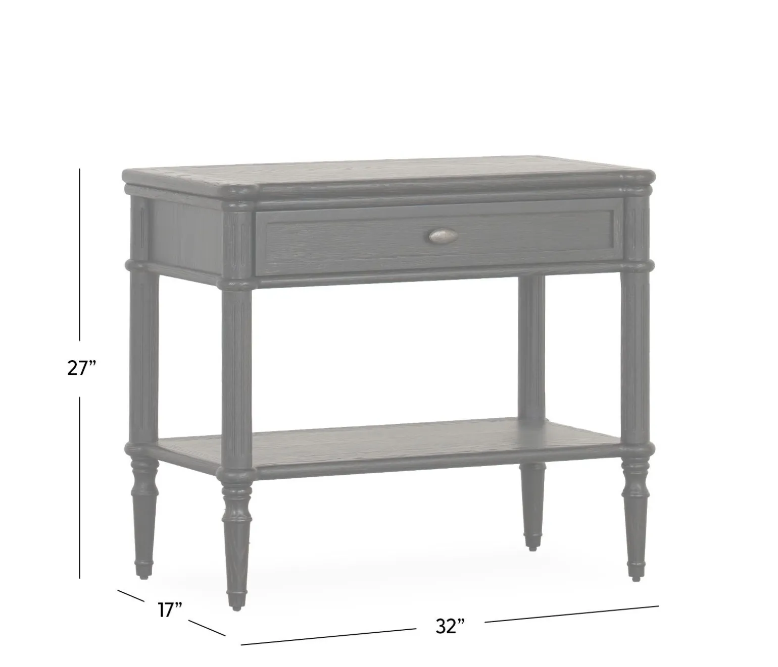 Toulouse 1-Drawer Nightstand - Black