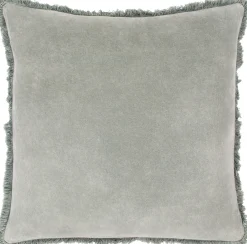 Vela Fringe Pillow - Sea foam