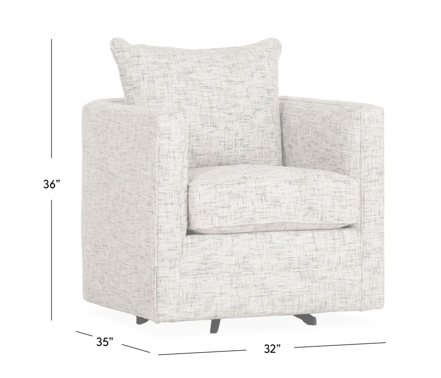 Yale Swivel Chair - Mariah Gray